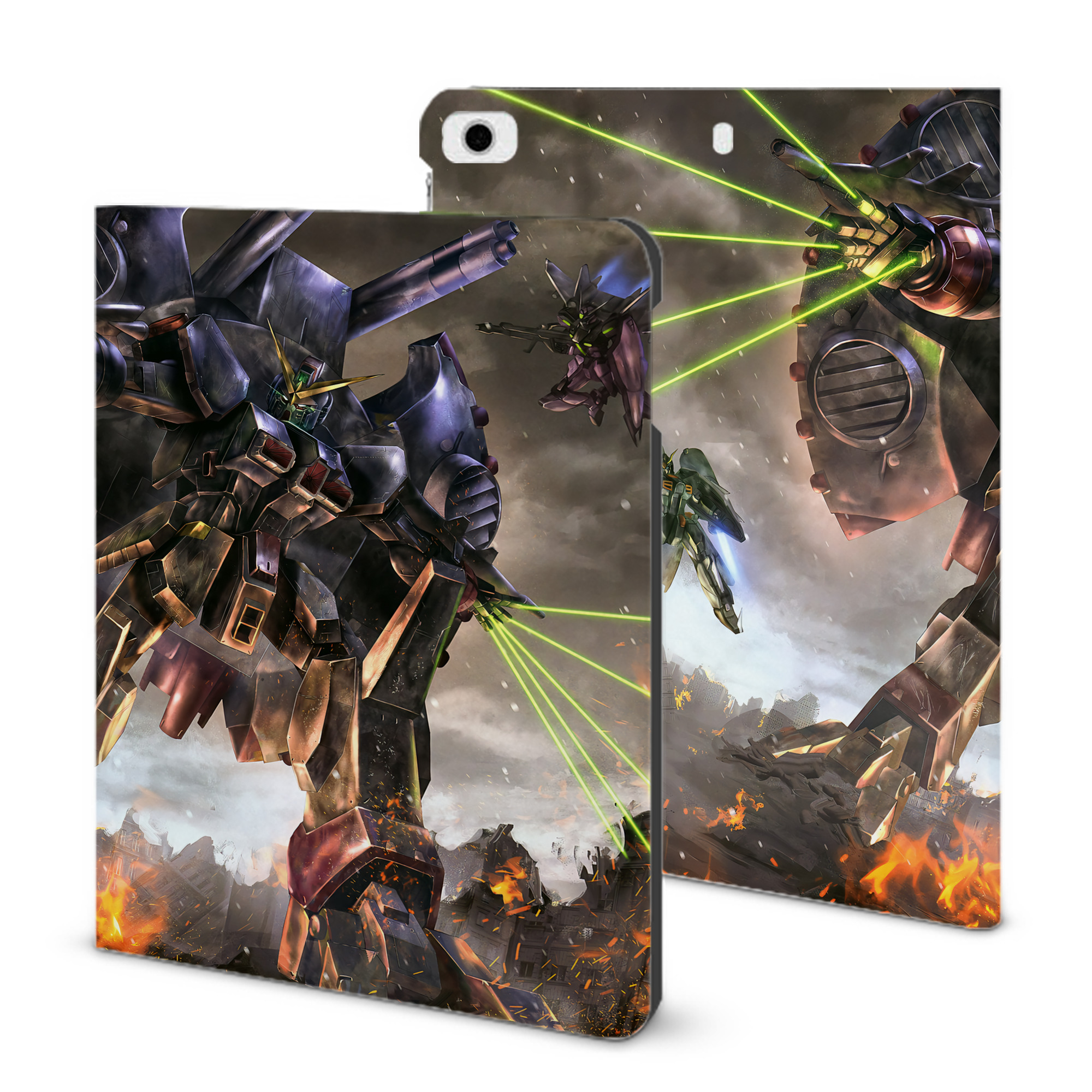 （画像用） 機動戦士ガンダム Mobile Suit Gundam IPad ケース ブック型 PUレザー TPU 耐衝撃 軽量 薄型 ペン収納なし 全面保護 IPad 各モデル対応